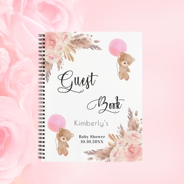 Guest book pampas grass pink baby shower girl (Creator Uploaded)