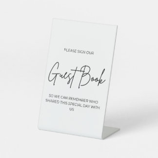 Guest Book Pedestal Sign, 4" X 6" Pedestal Sign