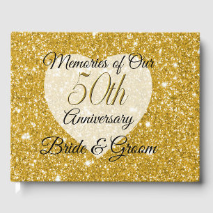 Guest Book - Personalize 50th Anniversary Keepsake