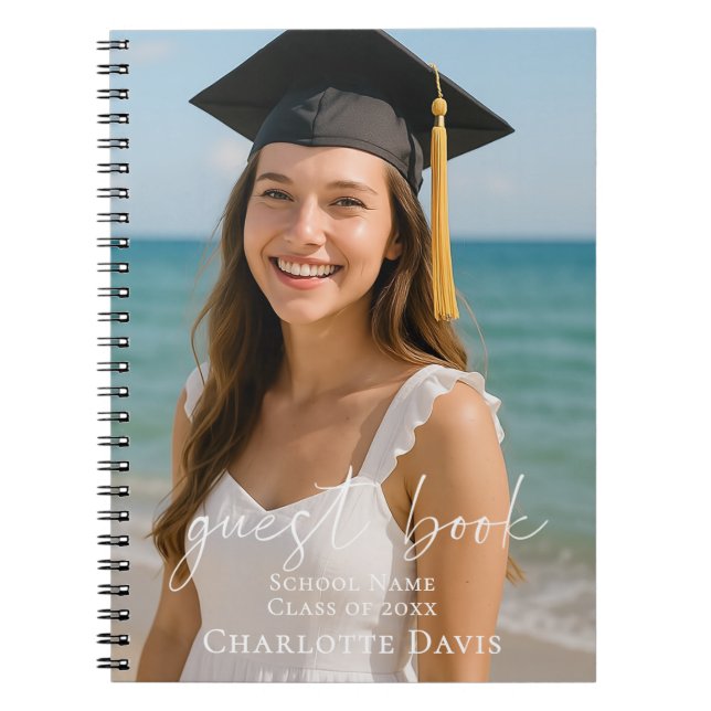 Guest book photo graduation party script (Front)
