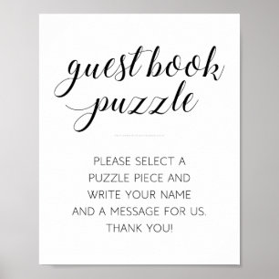Guest Book Puzzle Wedding Sign - Alejandra