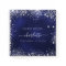 Guest book Quinceanera navy blue silver glitter