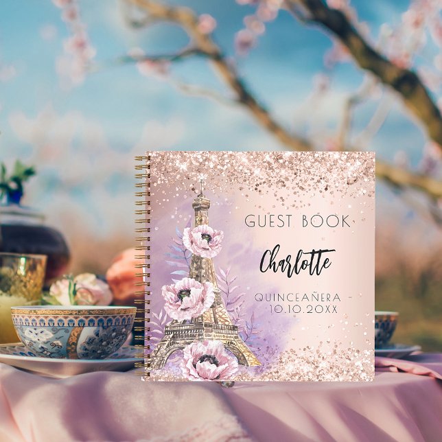 Guest book Quinceanera party Paris Eiffel tower (Creator Uploaded)