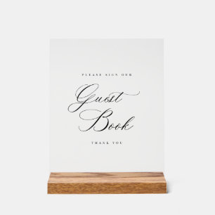 Guest Book Sign Acrylic Wedding Table Decor