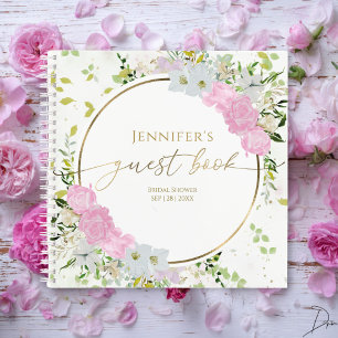 Guest Book Spring Bridal Shower Gilded Wildflower