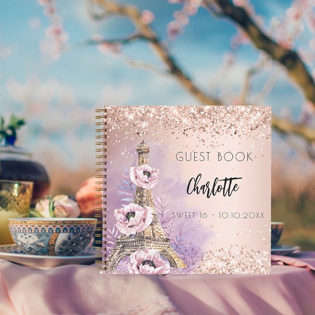 Guest book Sweet 16 party Paris Eiffel tower (Creator Uploaded)