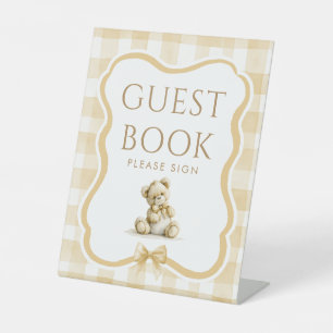 Guest Book Teddy Bear Baby Shower Table Sign