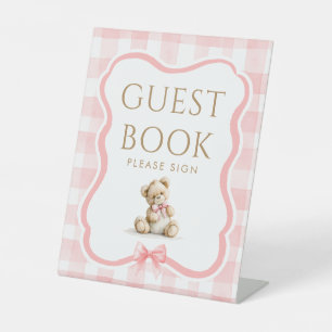 Guest Book Teddy Bear Baby Shower Table Sign