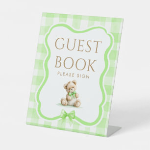 Guest Book Teddy Bear Baby Shower Table Sign