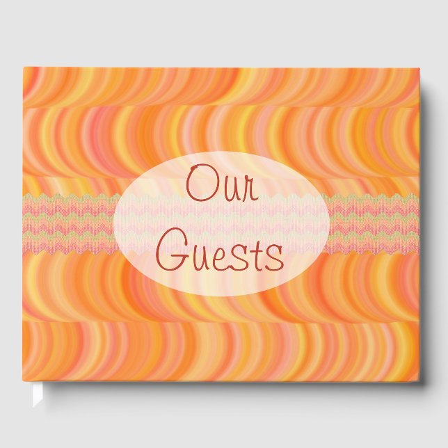 Guest Book - Warm Orange Curves (Front)