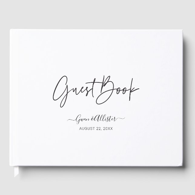 Guest Book Wedding Attendance Guestbook Decor G400 (Front)