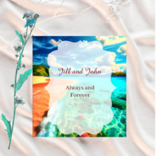 Guest Book Wedding Beach Custom Keepsake