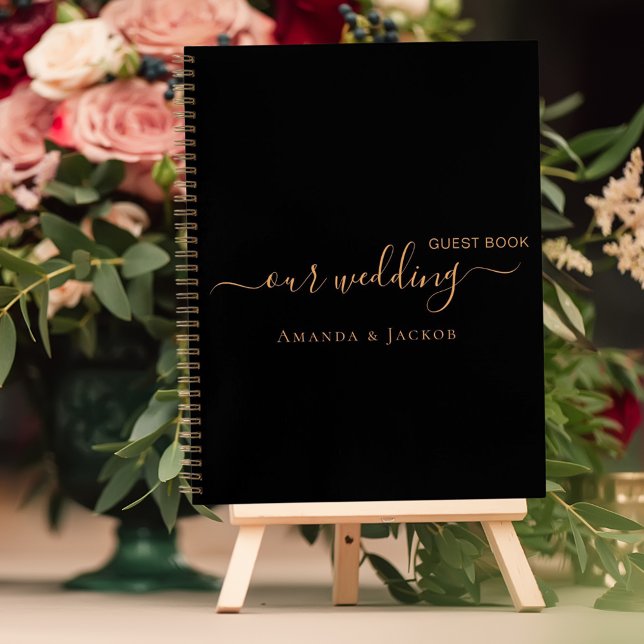 Guest book wedding black gold name (Creator Uploaded)