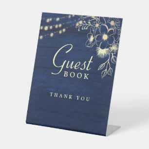 Guest Book Wedding Pedestal Sign