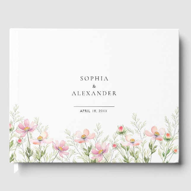 Guest Book Wildflower Wedding  (Front)