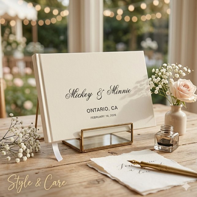 Guest Book with Personalized Custom Text Design (Guest Book with Personalized Custom Text Design)