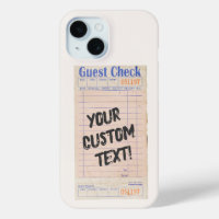 Guest Check Custom Personalized