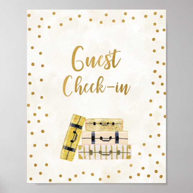 Guest check-in Bridal Shower Sign (Front)