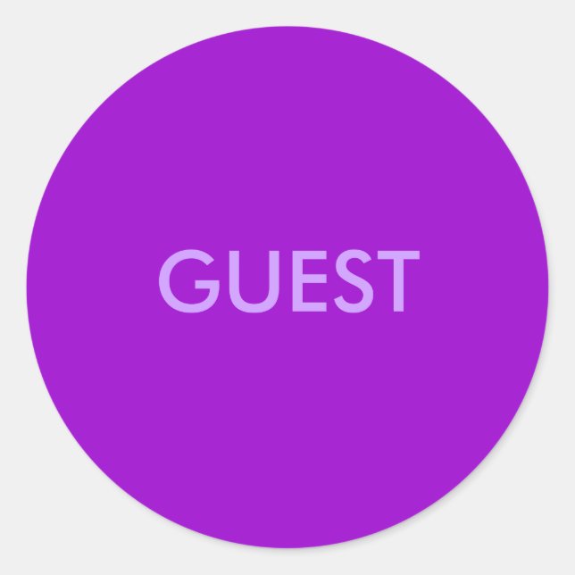 GUEST CLASSIC ROUND STICKER (Front)