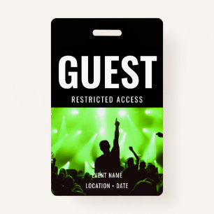 Guest Custom Event or Concert Name  Badge