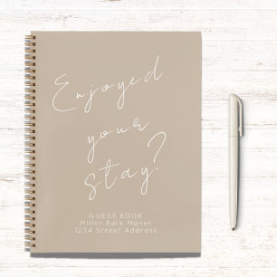 Guest Feedback Guest Book Beige