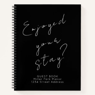 Guest Feedback Guest Book Black