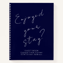 Guest Feedback Guest Book Navy Blue