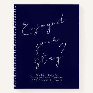 Guest Feedback Guest Book Navy Blue