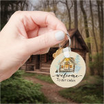 Guest House Rental Property Vacation Cabin Welcome Keychain<br><div class="desc">This design was created though digital art. It may be personalized in the area provided or customizing by choosing the click to customize further option and changing the name, initials or words. You may also change the text colour and style or delete the text for an image only design. Contact...</div>