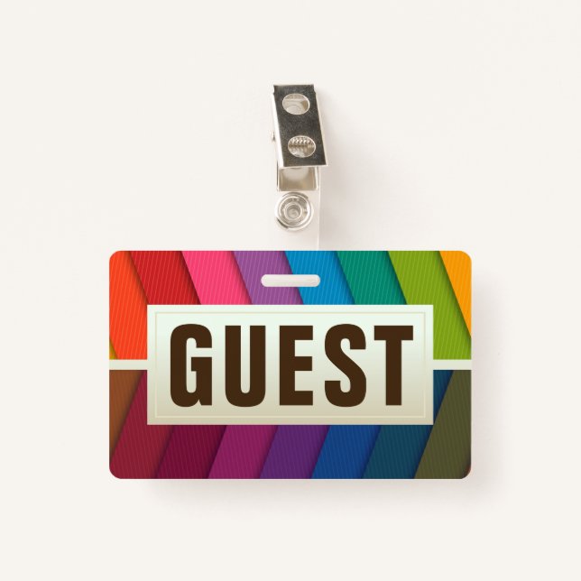 Guest ID Card Badge (Front with Clip)