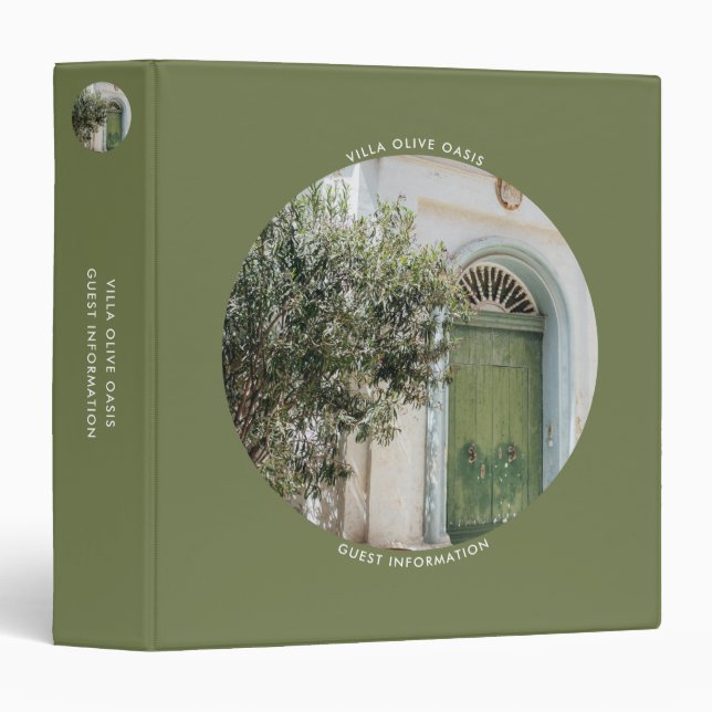 Guest Information Holiday Rental Welcome Pack Binder (Front/Spine)