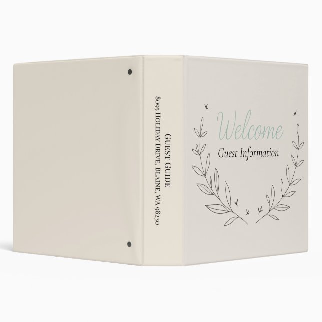 Guest Information Welcome Binder (Background)