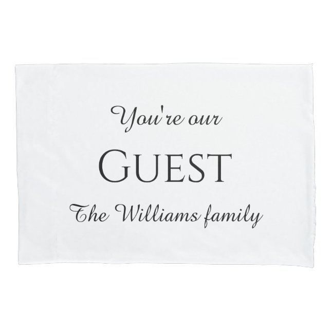 Guest monogrammed pillowcases (Front-Left)