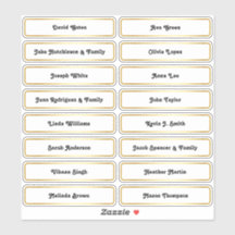 🥂 Guest Names Wedding Seating Plan Card Sticker