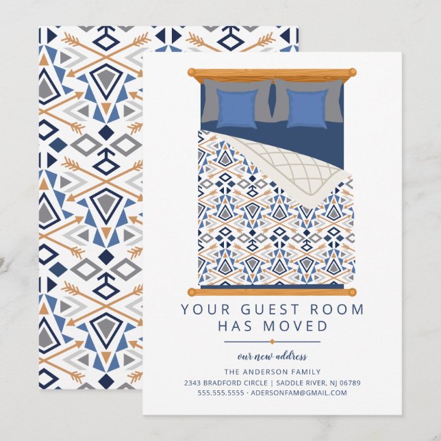 Guest Room Has Moved Moving Announcement (Front/Back)