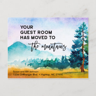Guest Room Moved to the Mountains New Address Announcement Postcard