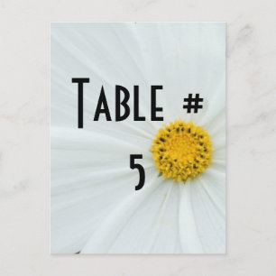 Guest Table Number Postcard
