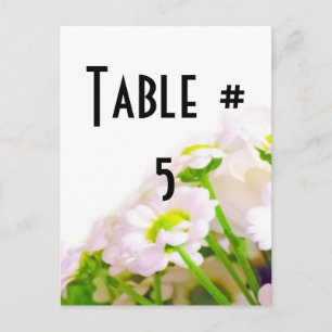 Guest Table Number Postcard