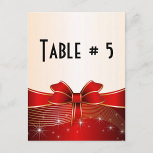 Guest Table Number Postcard