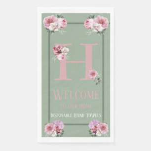Guest Towel Disposable Spring is Here Personalized Napkin
