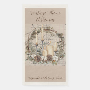 Guest Towel Set (50) Vintage Theme Christmas Napkin