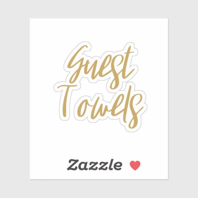 Guest Towels Storage Sticker (Sheet)