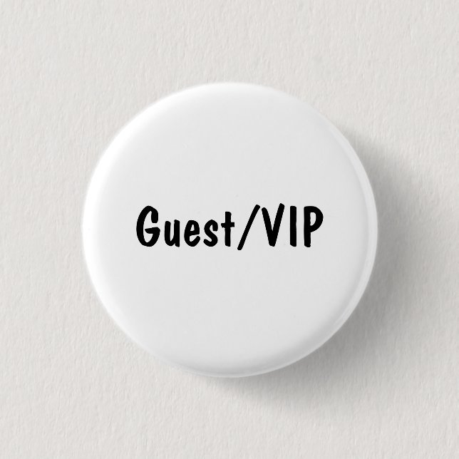 Guest/VIP 1 Inch Round Button (Front)