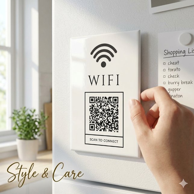 Guest WiFi Magnet Sign Scan QR for Fast Access (Guest WiFi Magnet Sign Scan QR for Fast Access)