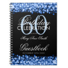 Guestbook 60th Birthday Party Sparkles Blue