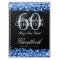 Guestbook 60th Birthday Party Sparkles Blue