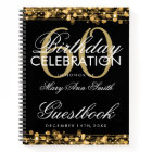 Guestbook 60th Birthday Party Sparkles Gold