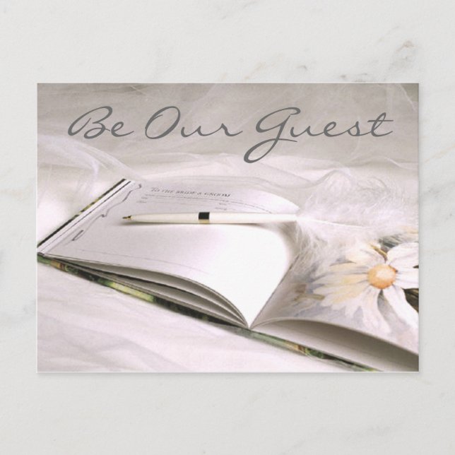 Guestbook Card Save the Date (2), Be Our Guest (Front)