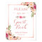 Guestbook Wedding Sign | Trendy Rose Gold Floral