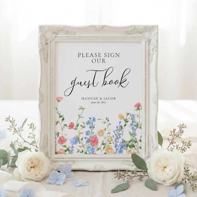 Guestbook Wildflower Wedding Sign (Creator Uploaded)
